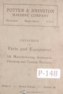 Potter & Johnston-Potter & Johnston 5A Model 2 Chucking Turning Machine Parts & Equipment Manual-5A-No. 2-01